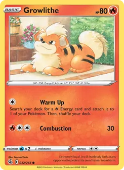 Growlithe [Warm Up | Combustion] 카드 이미지