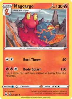 Magcargo [Rock Throw | Body Splash]