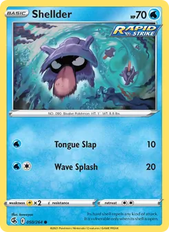 Shellder [Tongue Slap | Wave Splash] 카드 이미지