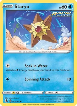 Staryu [Soak in Water | Spinning Attack] 카드 이미지