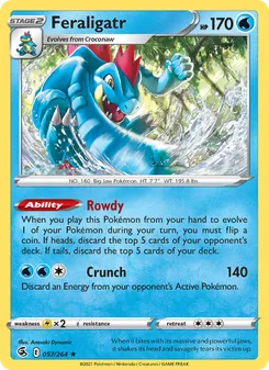 Feraligatr [Rowdy | Crunch] 카드 이미지