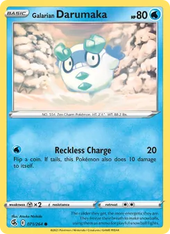 Galarian Darumaka [Reckless Charge] 카드 이미지