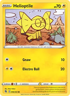 Helioptile [Gnaw | Electro Ball] 카드 이미지