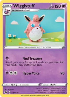 Wigglytuff [Find Treasure | Hyper Voice] 카드 이미지
