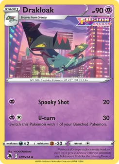 Drakloak [Spooky Shot | U-turn] 카드 이미지