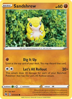 Sandshrew [Dig It Up | Let's All Rollout] 카드 이미지