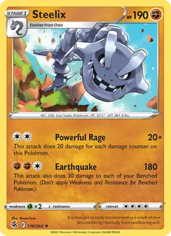 Steelix [Powerful Rage | Earthquake] 카드 이미지