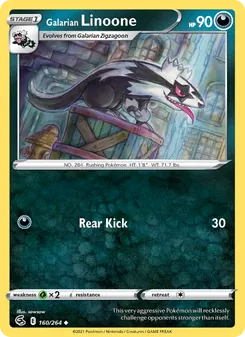 Galarian Linoone [Rear Kick] 카드 이미지
