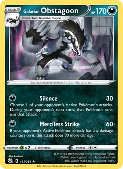 Galarian Obstagoon [Silence | Merciless Strike] 카드 이미지