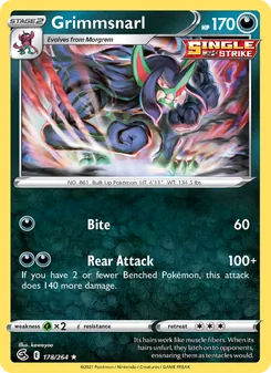 Grimmsnarl [Bite | Rear Attack] 카드 이미지