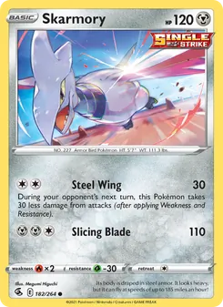 Skarmory [Steel Wing | Slicing Blade] 카드 이미지