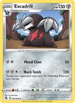 Excadrill [Metal Claw | Rock Tomb] 카드 이미지