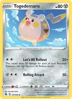 Togedemaru [Let's All Rollout | Rolling Attack] 카드 이미지