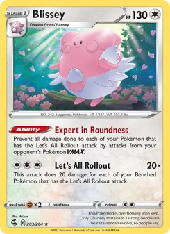 Blissey [Expert in Roundness | Let's All Rollout] 카드 이미지