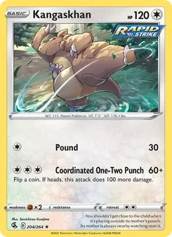 Kangaskhan [Pound | Coordinated One-Two Punch] 카드 이미지