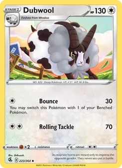 Dubwool [Bounce | Rolling Tackle] 카드 이미지