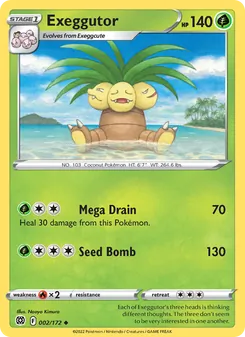 Exeggutor [Mega Drain | Seed Bomb] 카드 이미지