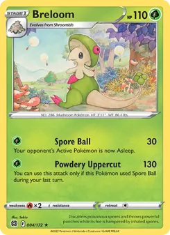 Breloom [Spore Ball | Powdery Uppercut] 카드 이미지