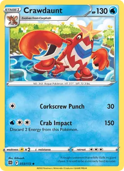 Crawdaunt [Corkscrew Punch | Crab Impact] 카드 이미지