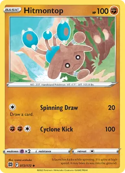 Hitmontop [Spinning Draw | Cyclone Kick] 카드 이미지
