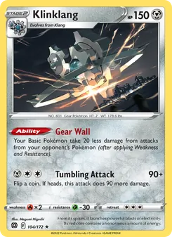 Klinklang [Gear Wall | Tumbling Attack] 카드 이미지