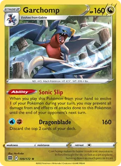 Garchomp [Sonic Slip | Dragonblade] 카드 이미지