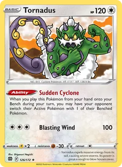 Tornadus [Sudden Cyclone | Blasting Wind] 카드 이미지