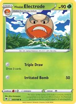 Hisuian Electrode [Triple Draw | Irritated Bomb] 카드 이미지