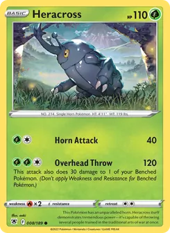 Heracross [Horn Attack | Overhead Throw] 카드 이미지