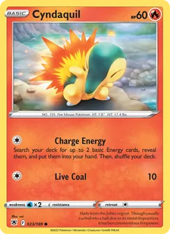 Cyndaquil [Charge Energy | Live Coal] 카드 이미지
