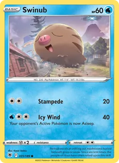 Swinub [Stampede | Icy Wind] 카드 이미지