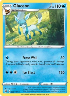 Glaceon [Frost Wall | Ice Blast] 카드 이미지