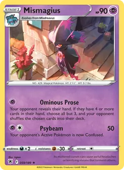 Mismagius [Ominous Prose | Psybeam] 카드 이미지