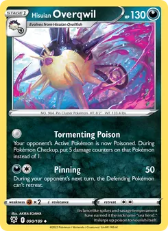 Hisuian Overqwil [Tormenting Poison | Pinning] 카드 이미지