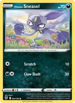 Hisuian Sneasel [Scratch | Claw Slash] 카드 이미지