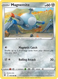 Magnemite [Magnetic Catch | Rolling Attack] 카드 이미지