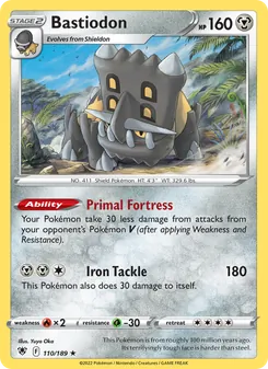 Bastiodon [Primal Fortress | Iron Tackle] 카드 이미지
