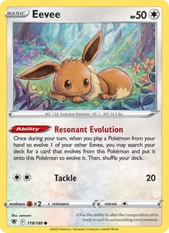 Eevee [Resonant Evolution | Tackle] 카드 이미지