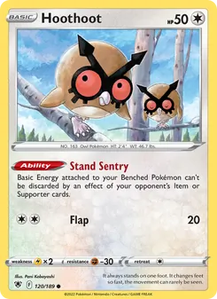 Hoothoot [Stand Sentry | Flap] 카드 이미지
