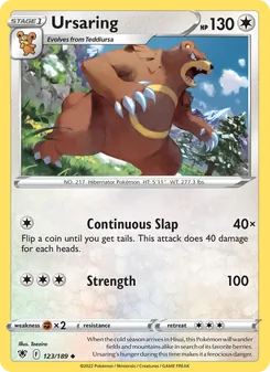 Ursaring [Continuous Slap | Strength] 카드 이미지