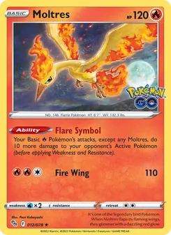 Moltres [Flare Symbol | Fire Wing] 카드 이미지