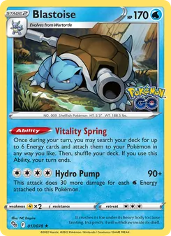 Blastoise [Vitality Spring | Hydro Pump] 카드 이미지