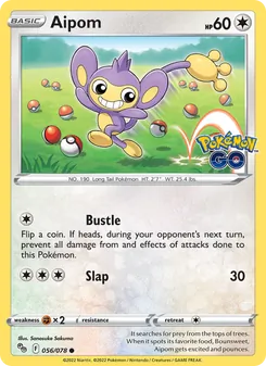 Aipom [Bustle | Slap] 카드 이미지