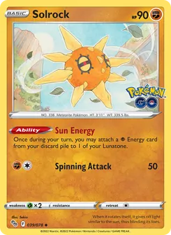 Solrock [Sun Energy | Spinning Attack] 카드 이미지