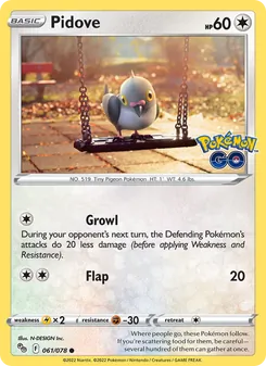 Pidove [Growl | Flap] 카드 이미지