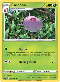 Cascoon [Harden | Rolling Tackle] 카드 이미지