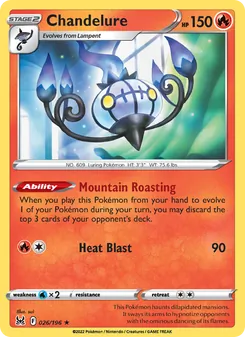 Chandelure [Mountain Roasting | Heat Blast] 카드 이미지