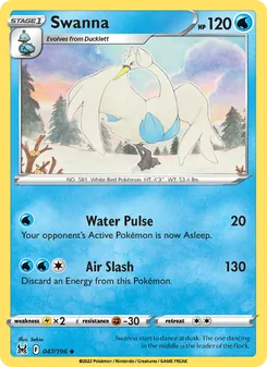 Swanna [Water Pulse | Air Slash] 카드 이미지