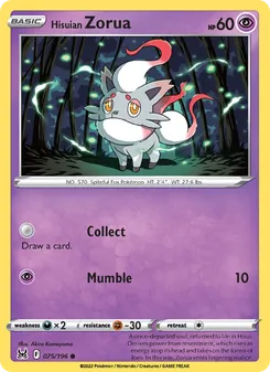 Hisuian Zorua [Collect | Mumble] 카드 이미지