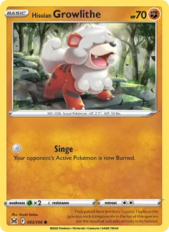 Hisuian Growlithe [Singe] 카드 이미지